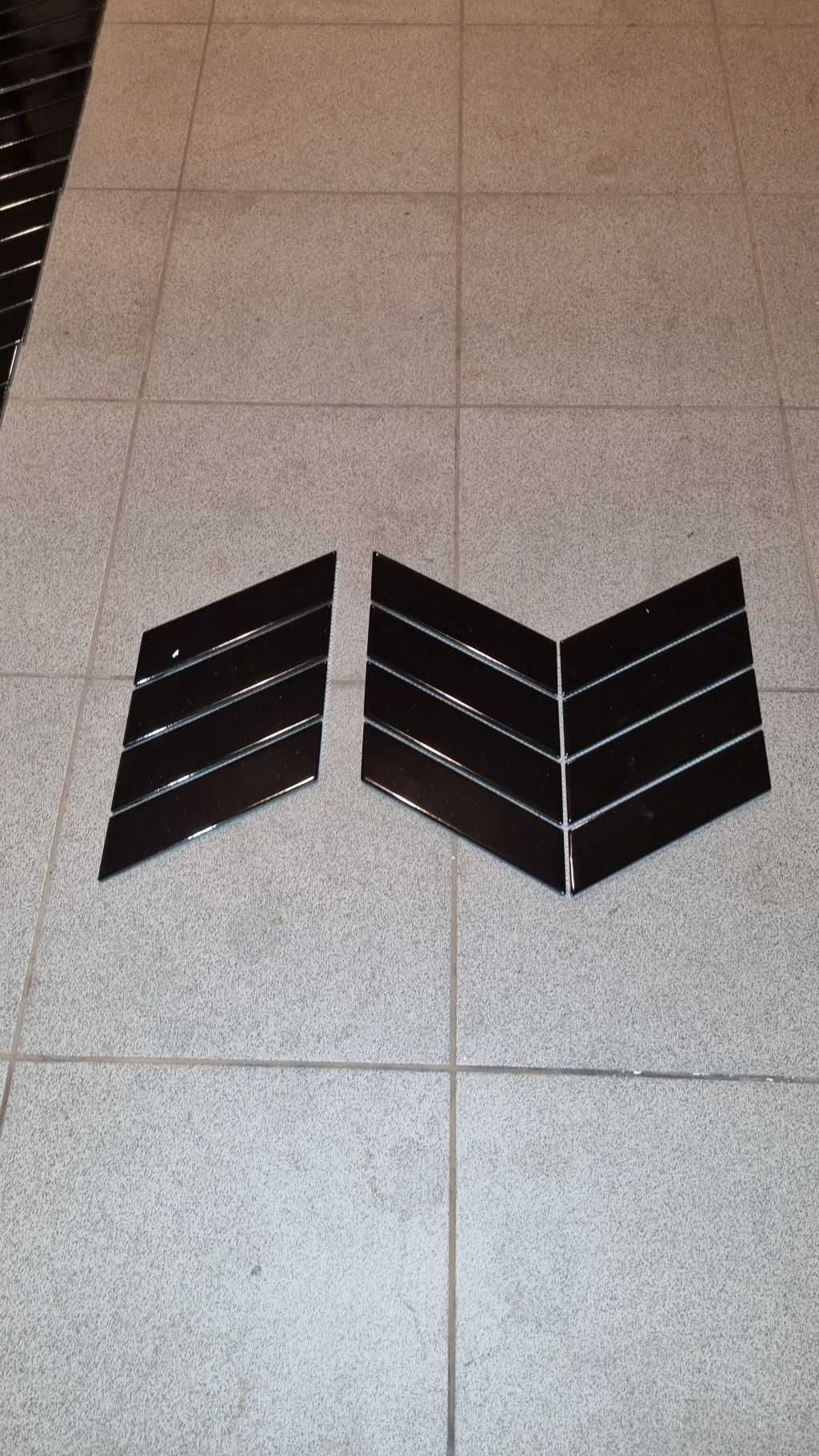 1.5 m2 Płytki Dekor Mozajka Royal Chevron Black glazura