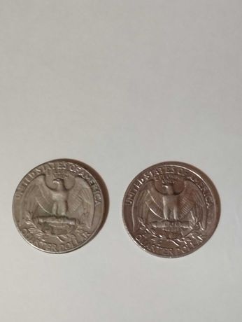 Две монеты Сша Quater dollar 1974,1983 год.