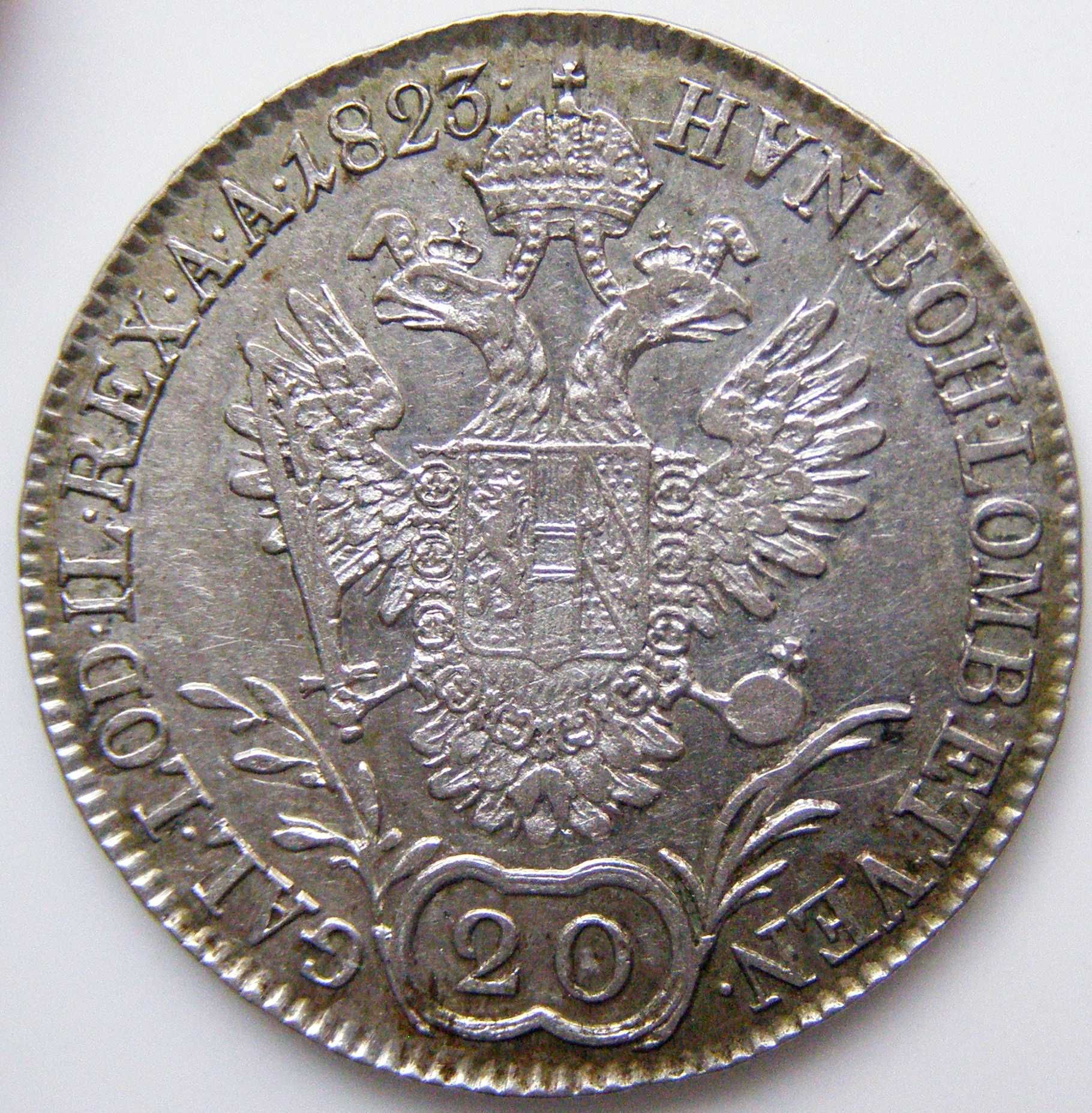 Monety srebrne Austro-Węgry Franciszek I.1812,1823,1827,1832 r.