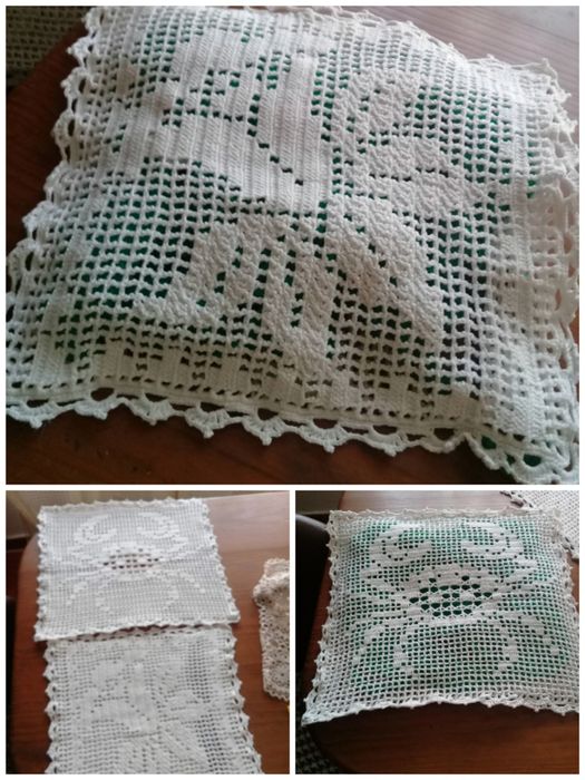 Barras em crochet,almofadas, xaile,colcha