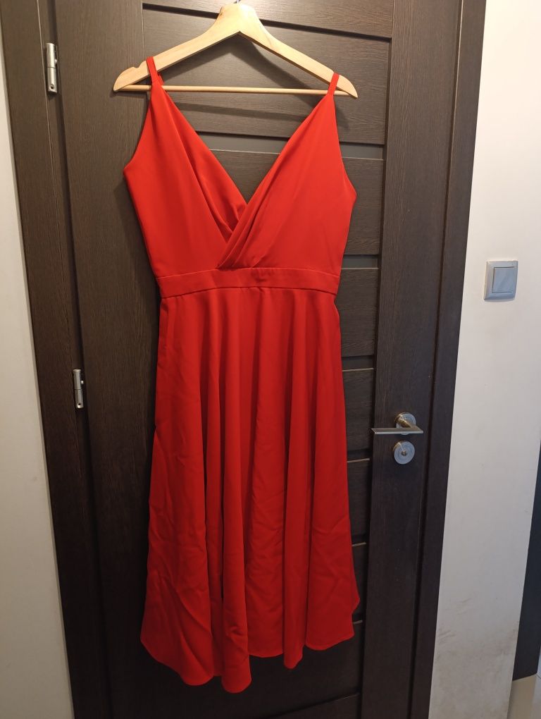 Czerwona sukienka kulunove Elizabeth MIDI XL