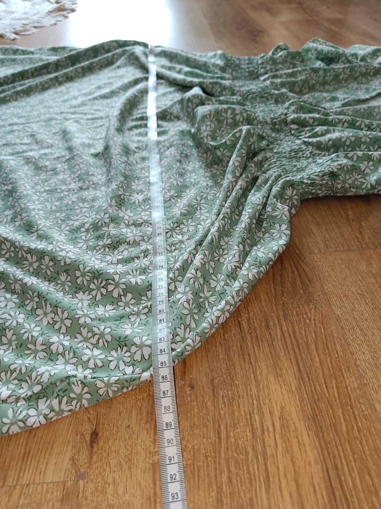 Sukienka damska letnia midi XL XXL Boho kobieca zielona dziewczęca 44