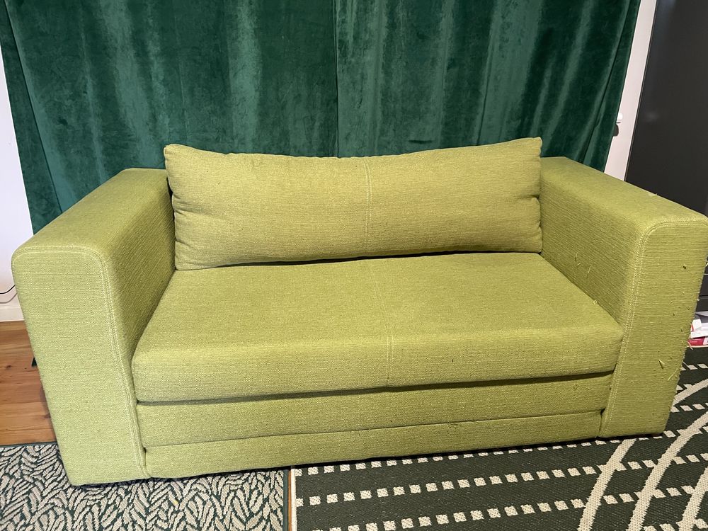 Sofa rozkladana zielona