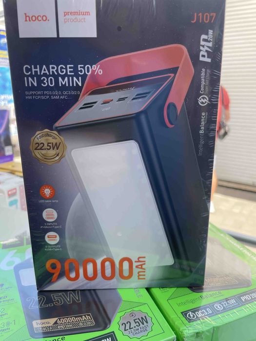 Павербанк Hoco J107 90000 mAh QC3.0+ PD 22.5W (чорний)