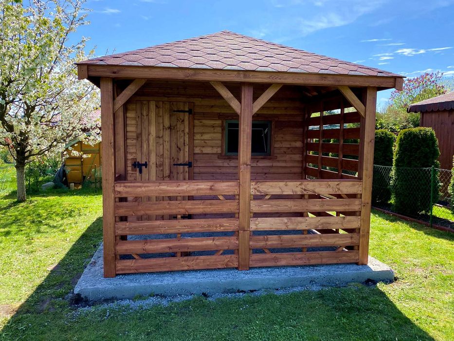 Altana ogrodowa z domkiem narzędziowym Afrodyta 3m x 6m - PRODUCENT