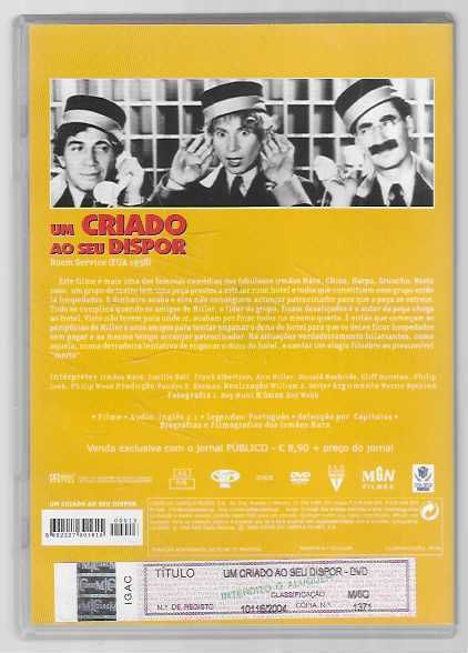 William A. Seiter. Irmãos Marx - Um Criado ao Seu Dispor.