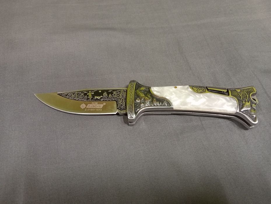 Scyzor nóż myśliwski kandar perła