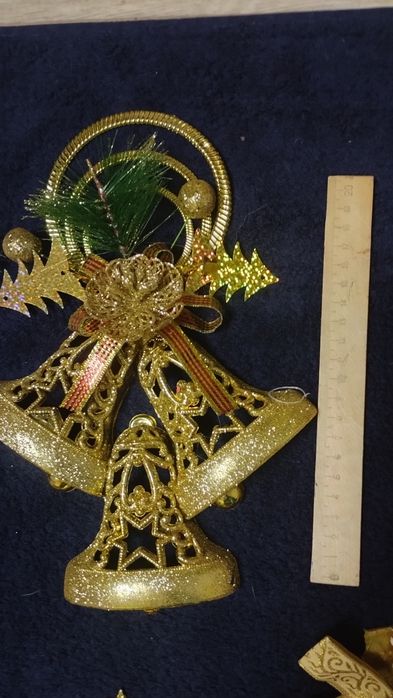 Снежинки шары с пенопласта декор новогодний колокольчики