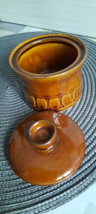 Cukiernica z pokrywką porcelit Tułowice PRL