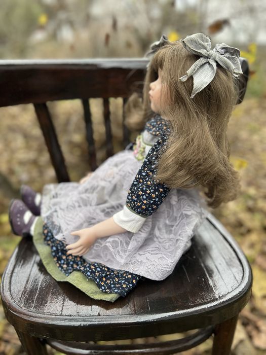 Фарфоровая кукла порцелянова лялька 62см.