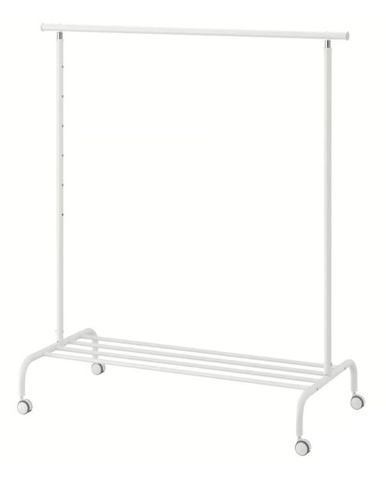 Stojak wieszak na ubrania biały Ikea Rigga