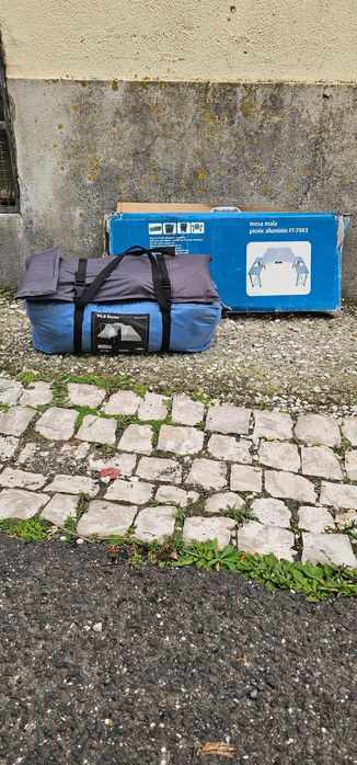 Tenda de campismo com mesa de aluminio