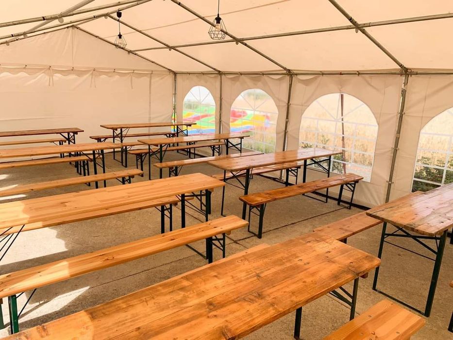 Komplet piwny, komplet biesiadny, zestaw piwny, ławki, stół wynajem