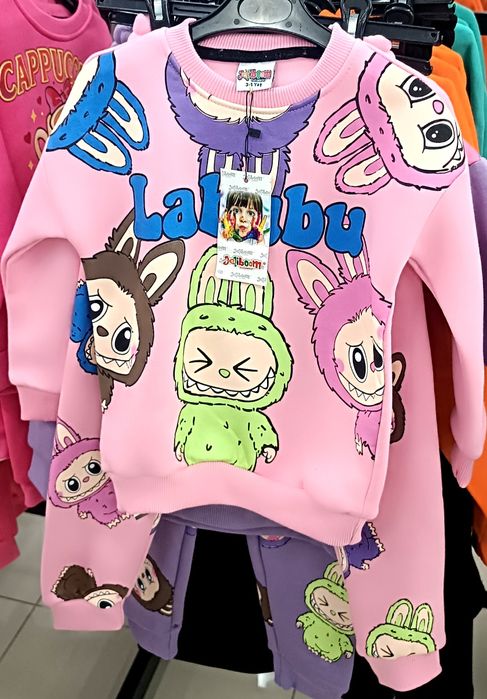 Костюм спортивный теплий Балерина Капучина,Лабубу,Капибара для девочек