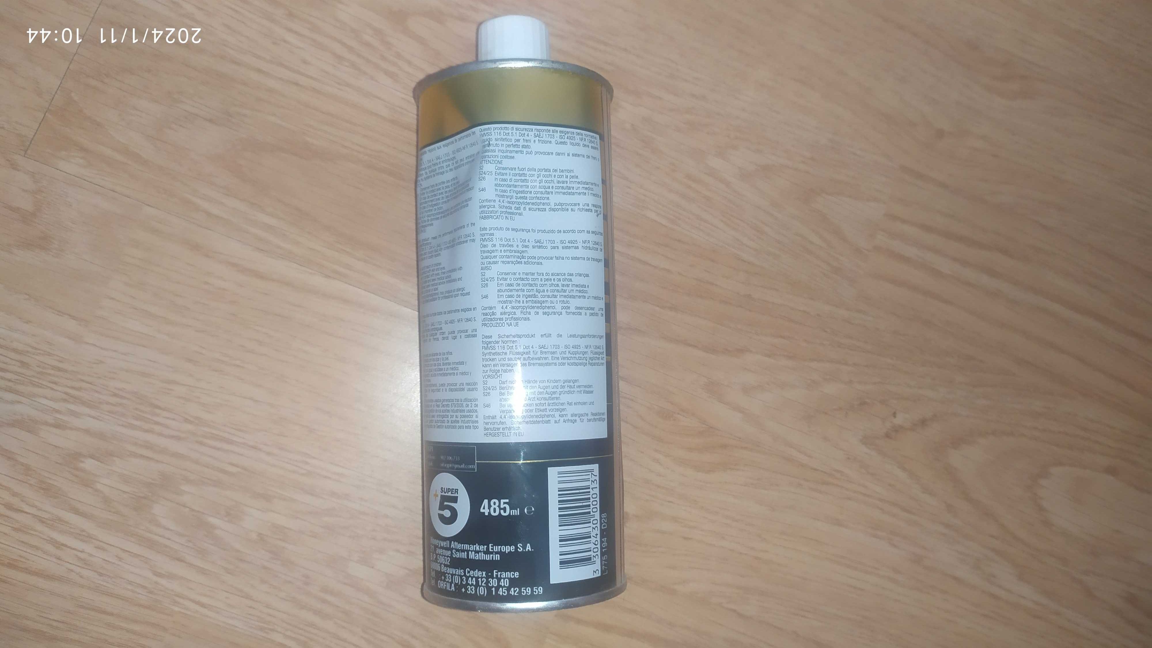 Płyn hamulcowy Bendix DOT 5.1 super 5+ syntetyczny 485ml dot 4