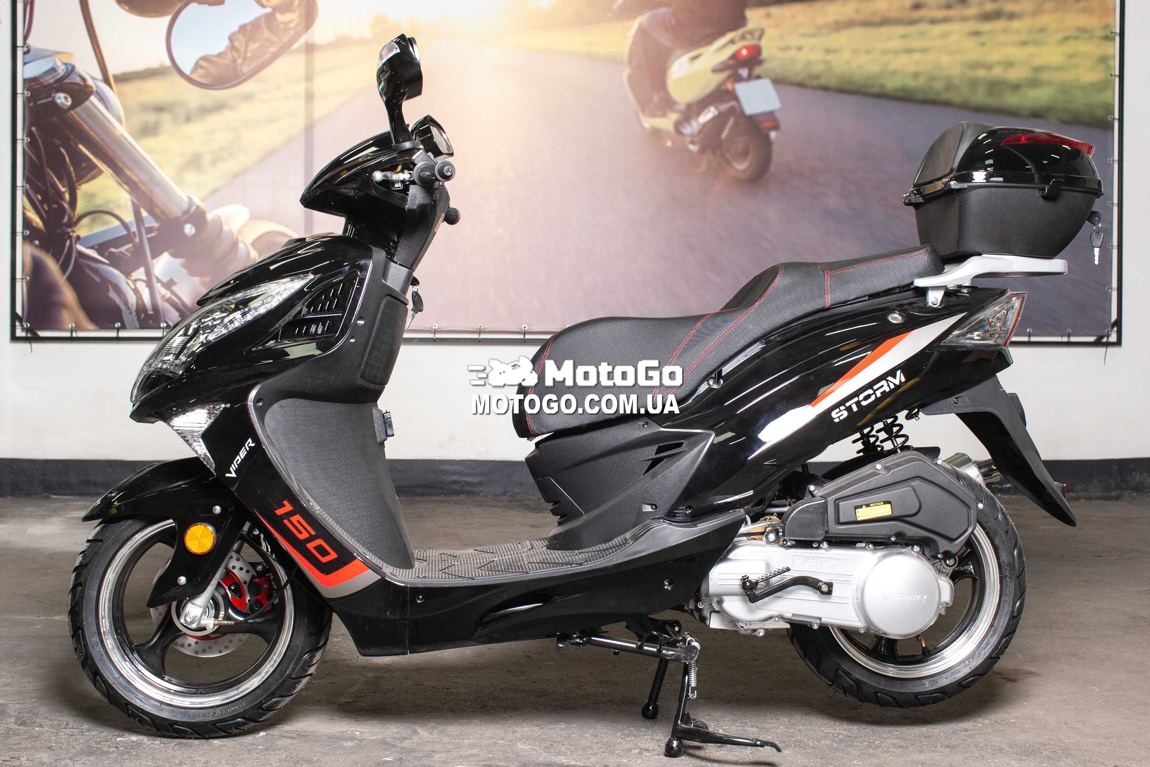 Новый Скутер Viper Storm 150 2024 Гарантия, КРЕДИТ Black - MotoGo !