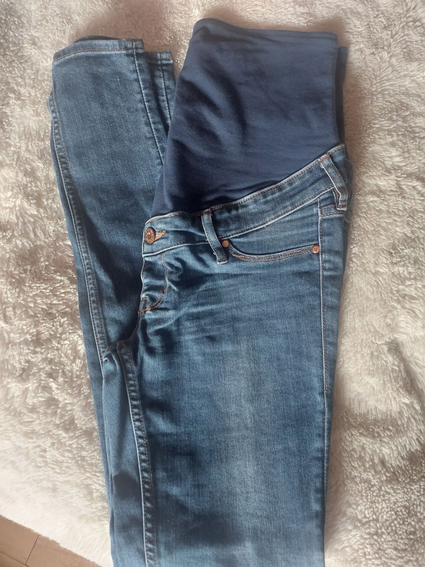 Spodnie/jeansy ciążowe H&M, Mama Skinny, rozmiar 38