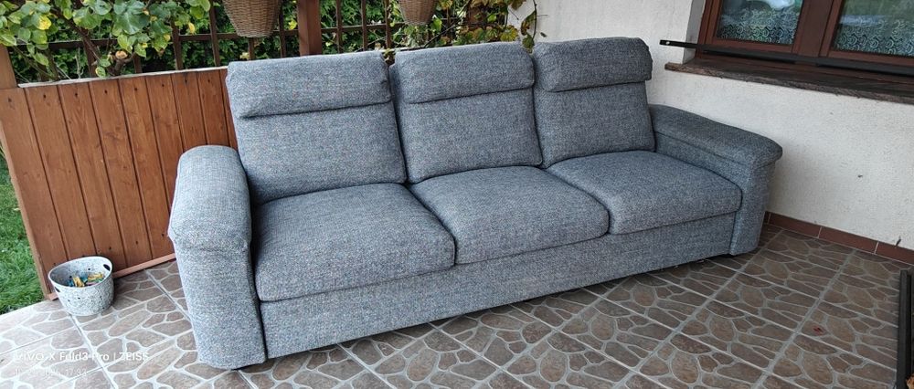 Używana Lidhult sofa siwa - nie rozkładana w bardzo dobrym stanie