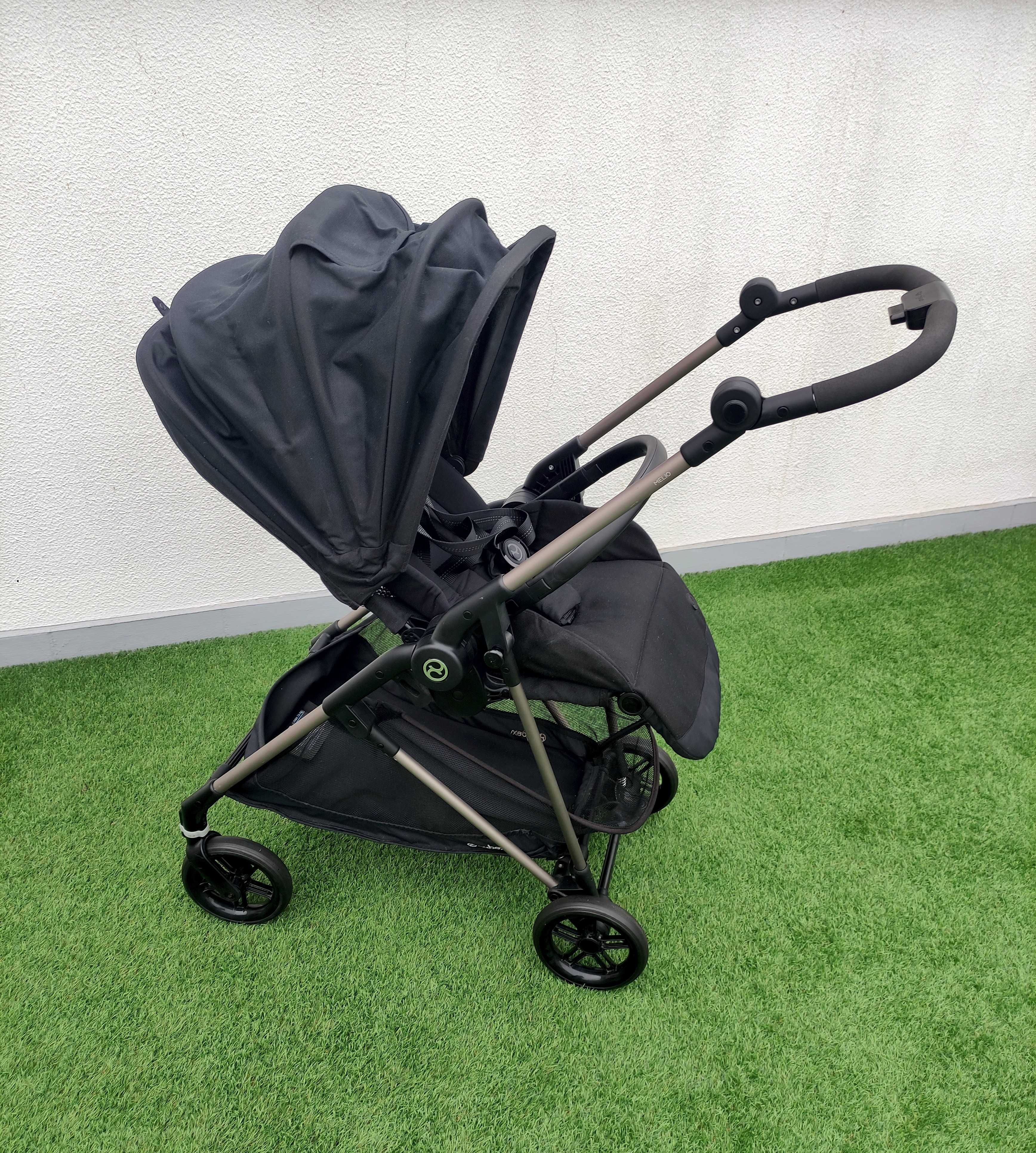 Cybex Melio carrinho ultraleve preto + Cybex Aton M I-Size Preto Ovo