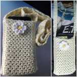 Bolsas para telemóvel em crochet