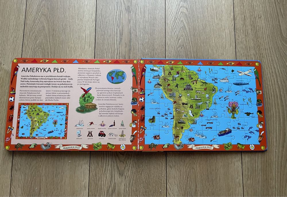 Książka atlas z puzzlami