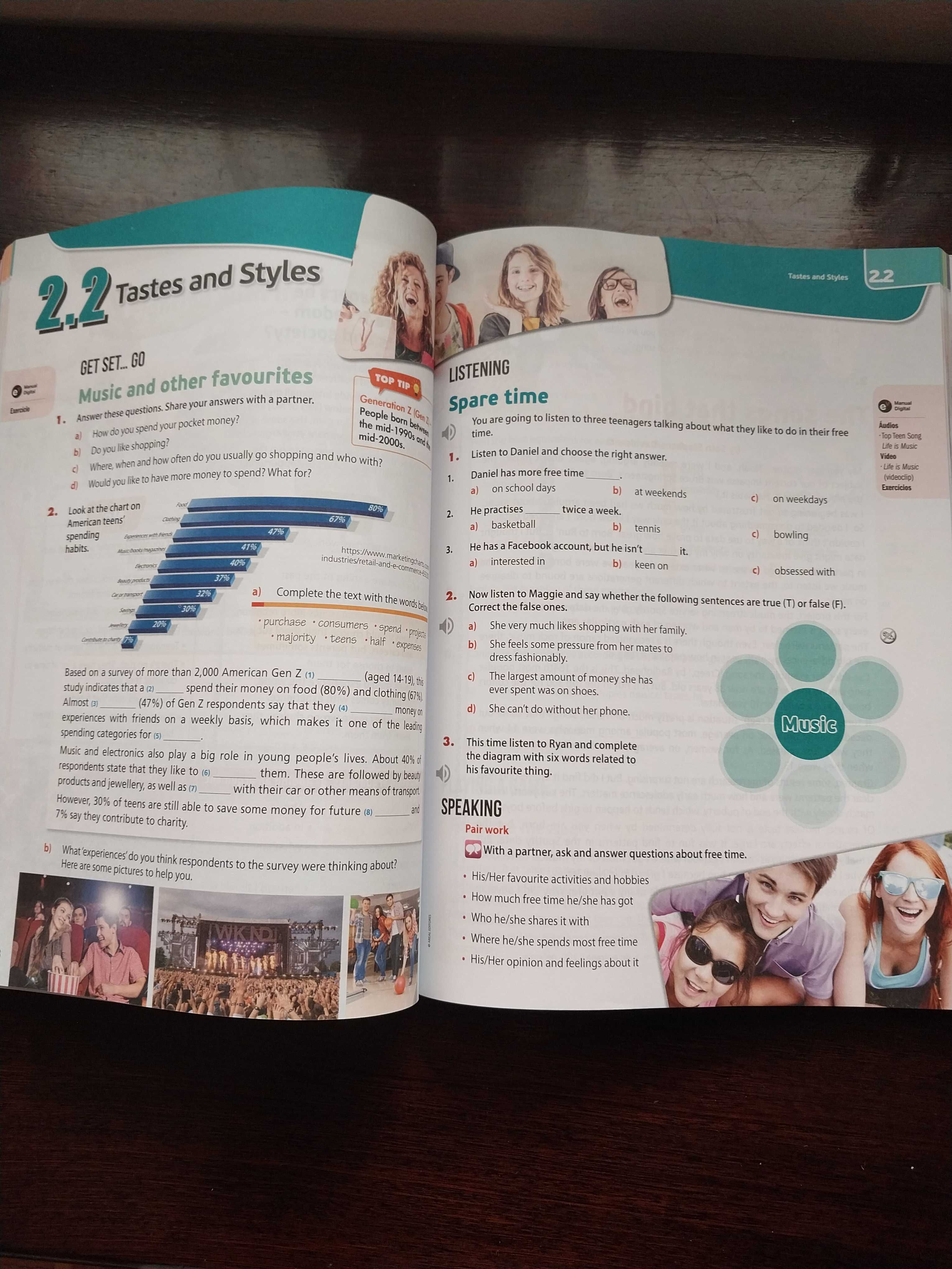 Manual e Caderno de Atividades Ingles Top Teen 10