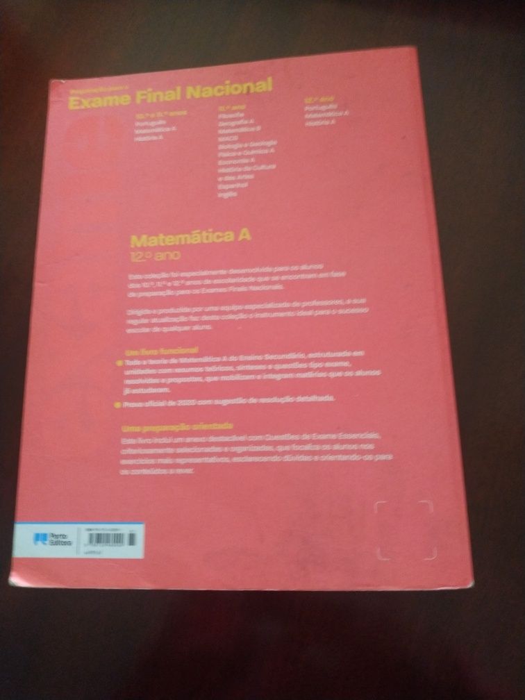Livro 12 ano para preparação exame nacional matemática A