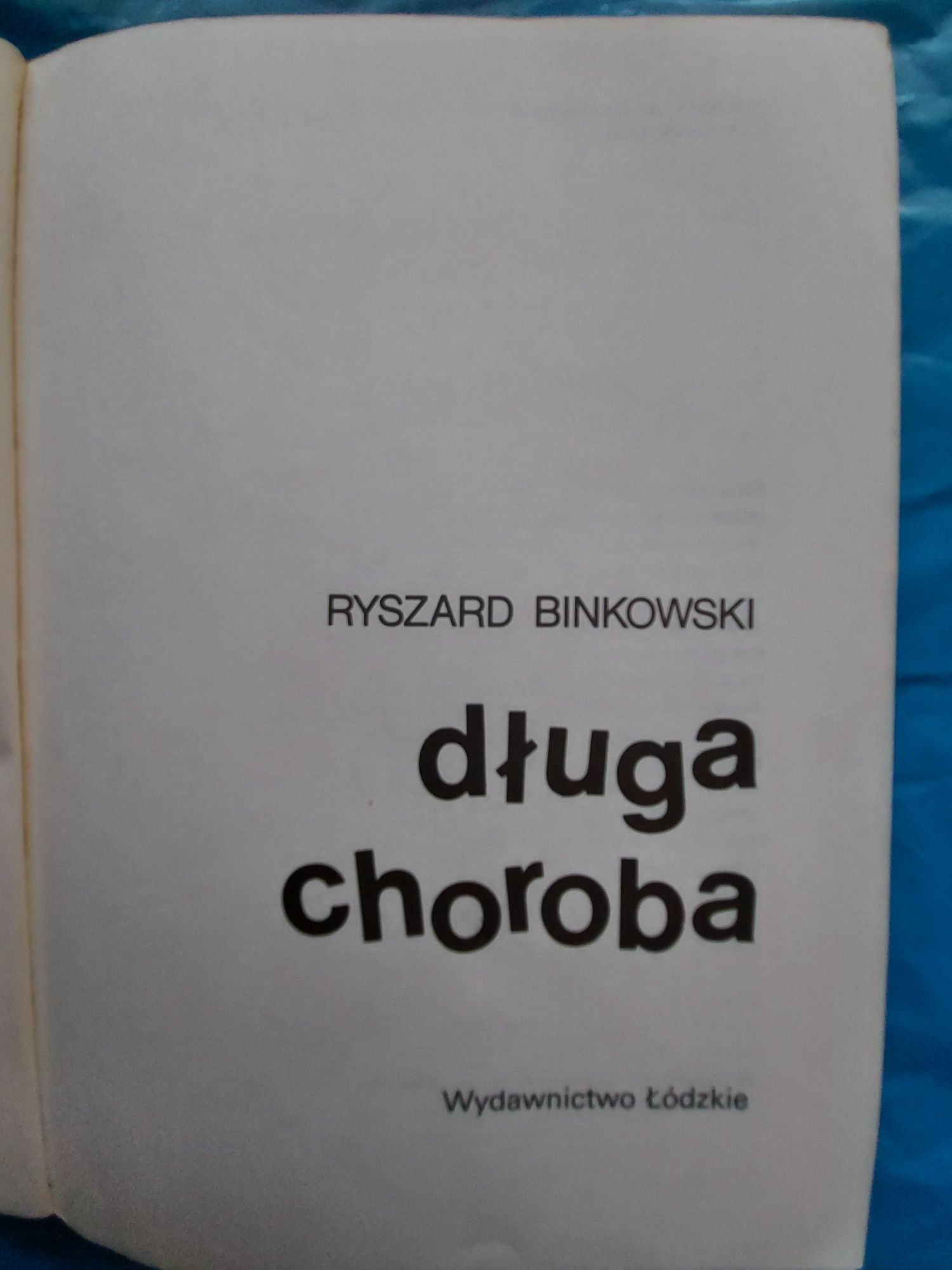 Książka Długa CHoroba 1988r kryminał