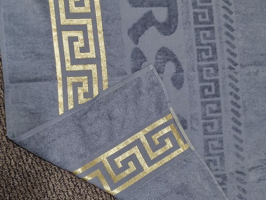 Duży ręcznik kąpielowy Versace szary 100/180 nowy
