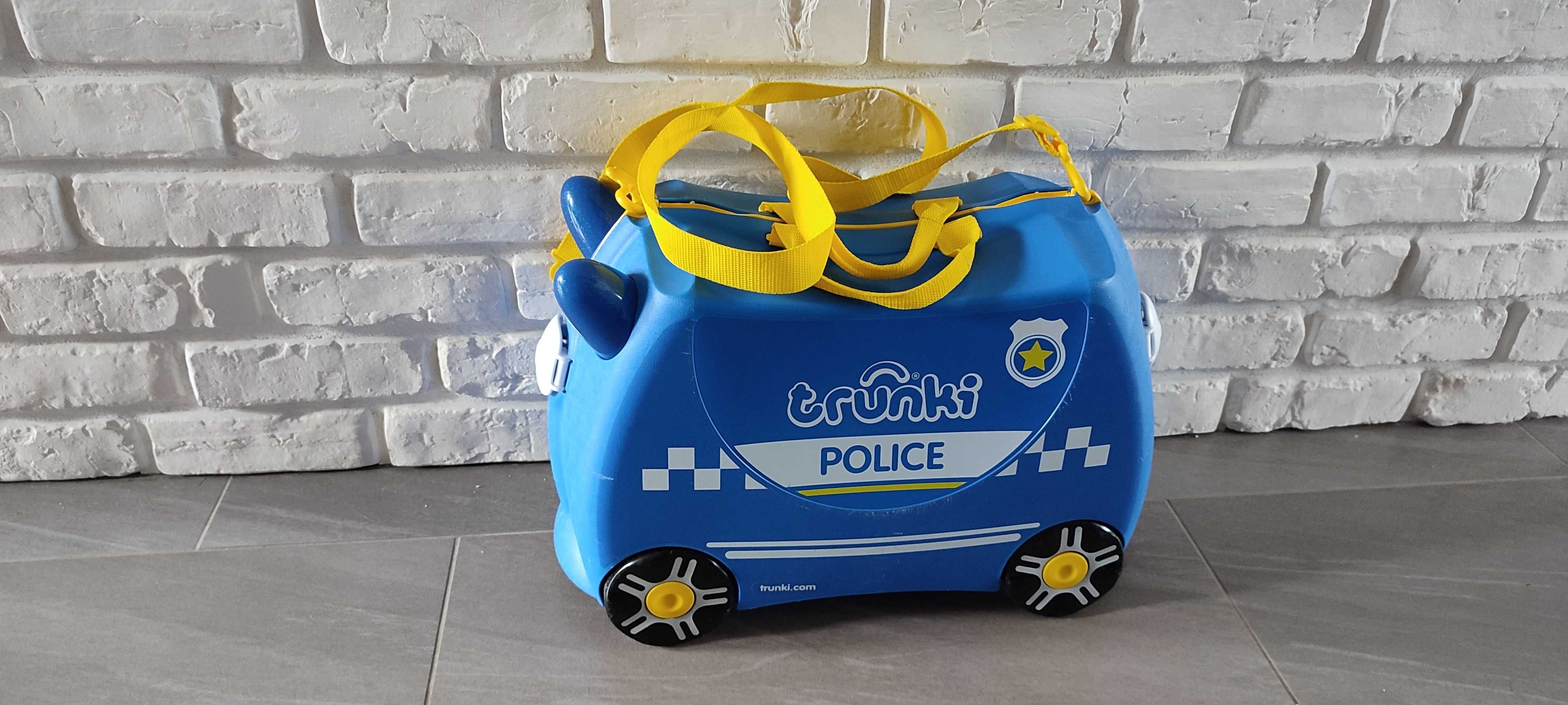 Trunki, jeżdżąca walizka walizeczka, radiowóz Police, dziecko