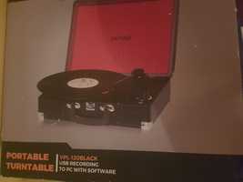 Gravador vinil mp3 turntable NOVO gira discos