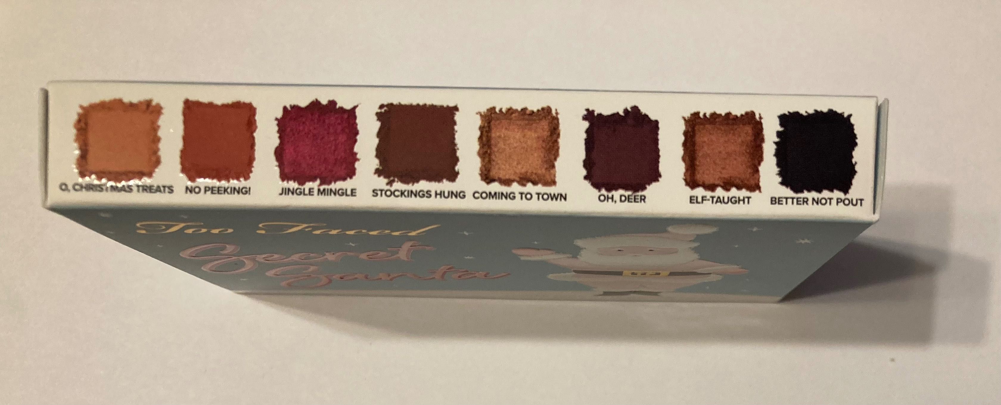 TooFaced Secret Santa - paletka cieni w metalowym opakowaniu