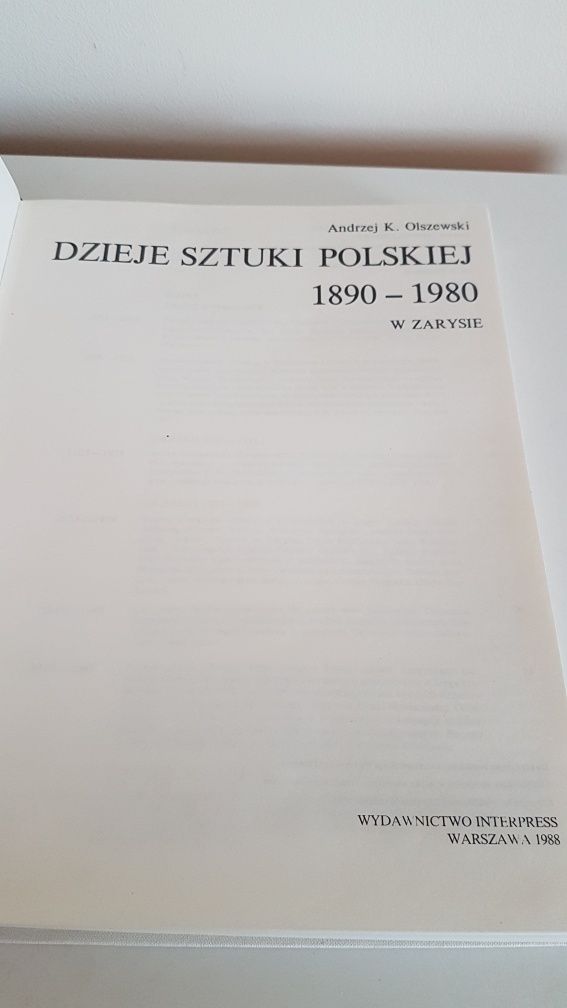 Dzieje Sztuki Polskiej  A. Olszewski. Wydanie z 1988r.