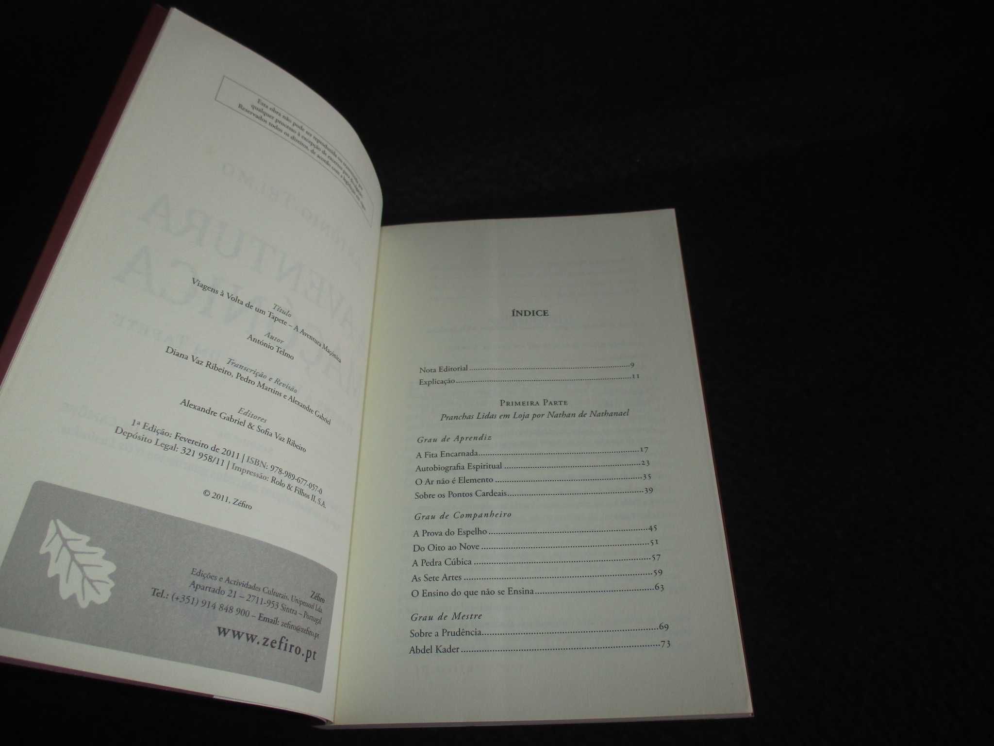 Livro A Aventura Maçónica António Telmo