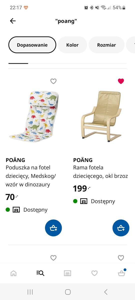 Poang fotel dziecięcy Ikea finka