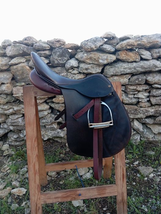 Selim/ arreio de obstáculos completo com cabeçadas