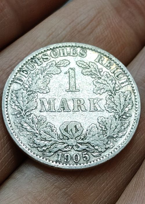 Jedna marka pruska 1905, moneta srebrna