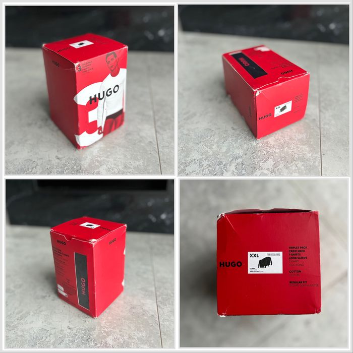 Чоловічий лонгслів Hugo набір 3 шт M,XL,XXL кофта хьюго оригінал бос