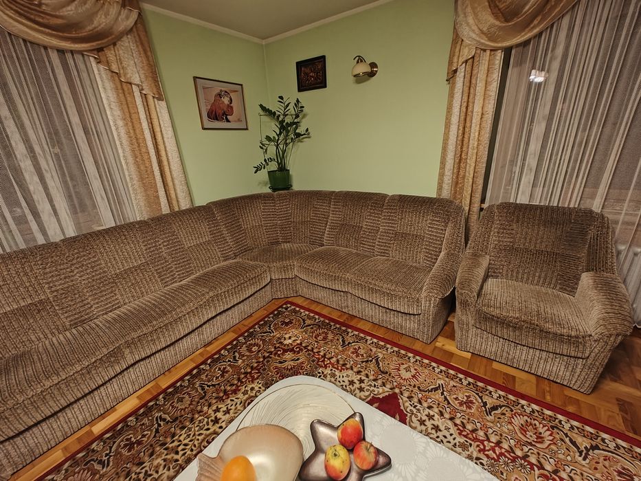Narożnik rozkładany z fotelem
