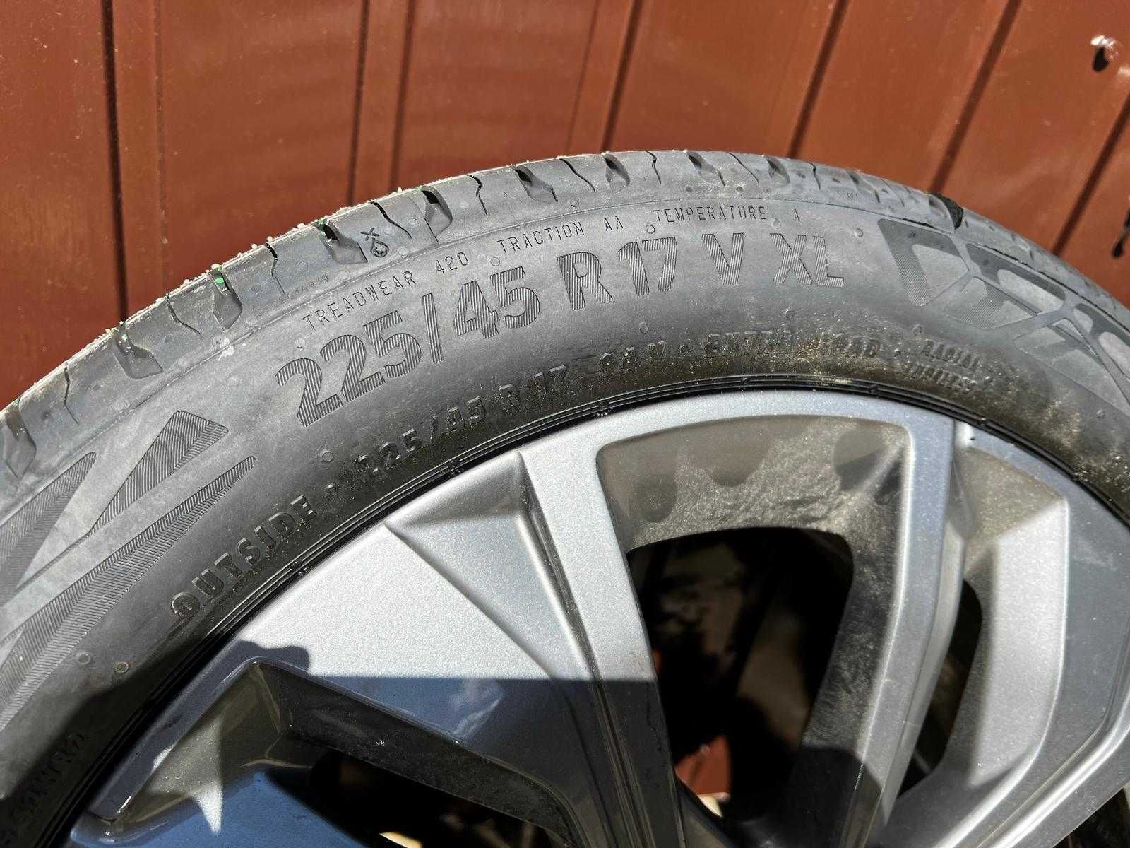 Alufelgi Citroen C5 5x108 17cali 225/45 r17 Nowe opony Continental