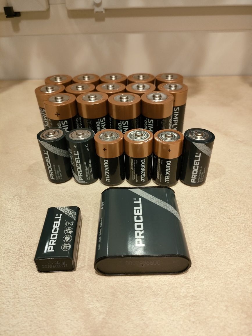 Zestaw baterii R20, R14, R61, R12