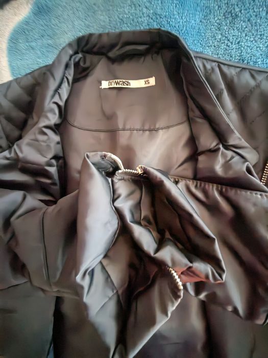 Kurtka czarna ortalion r. 34-36"DryWash"nowa.