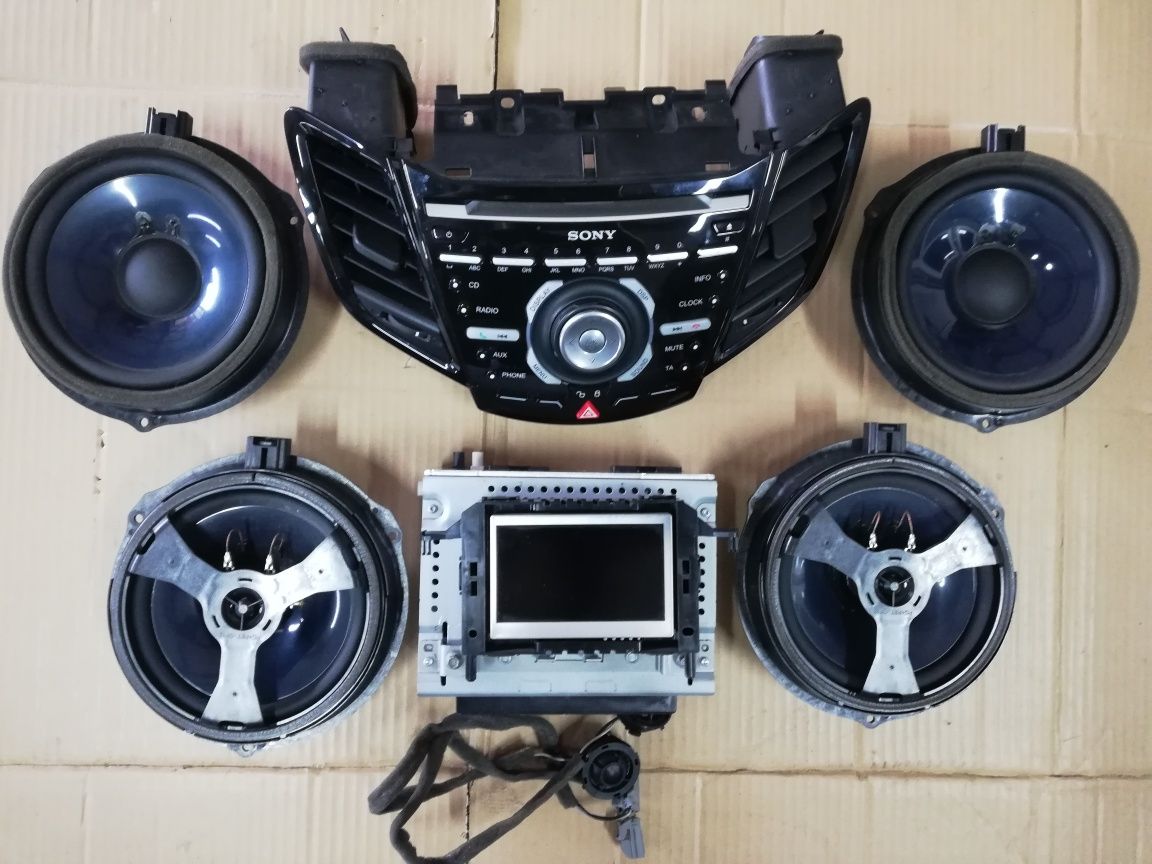 Komplet nagłośnienie Sony radio głośniki Ford Fiesta Mk7 VII Lift oryg