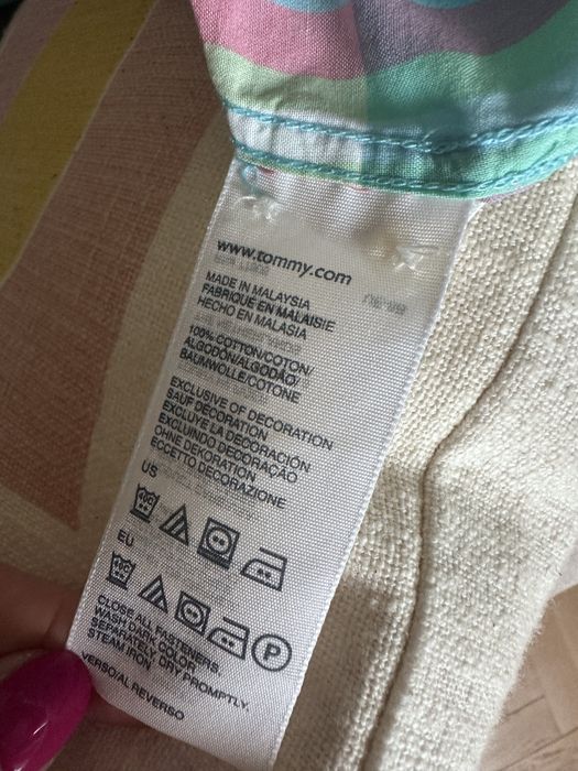 Tommy Hilfiger koszula w kratę błękitna, wielokolorowa