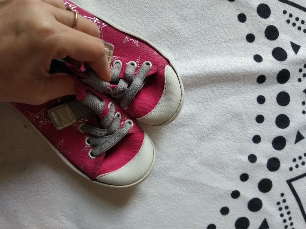 Tenisówki trampki różowe w gwiazdki r. 28 Befado wkładka 18 cm