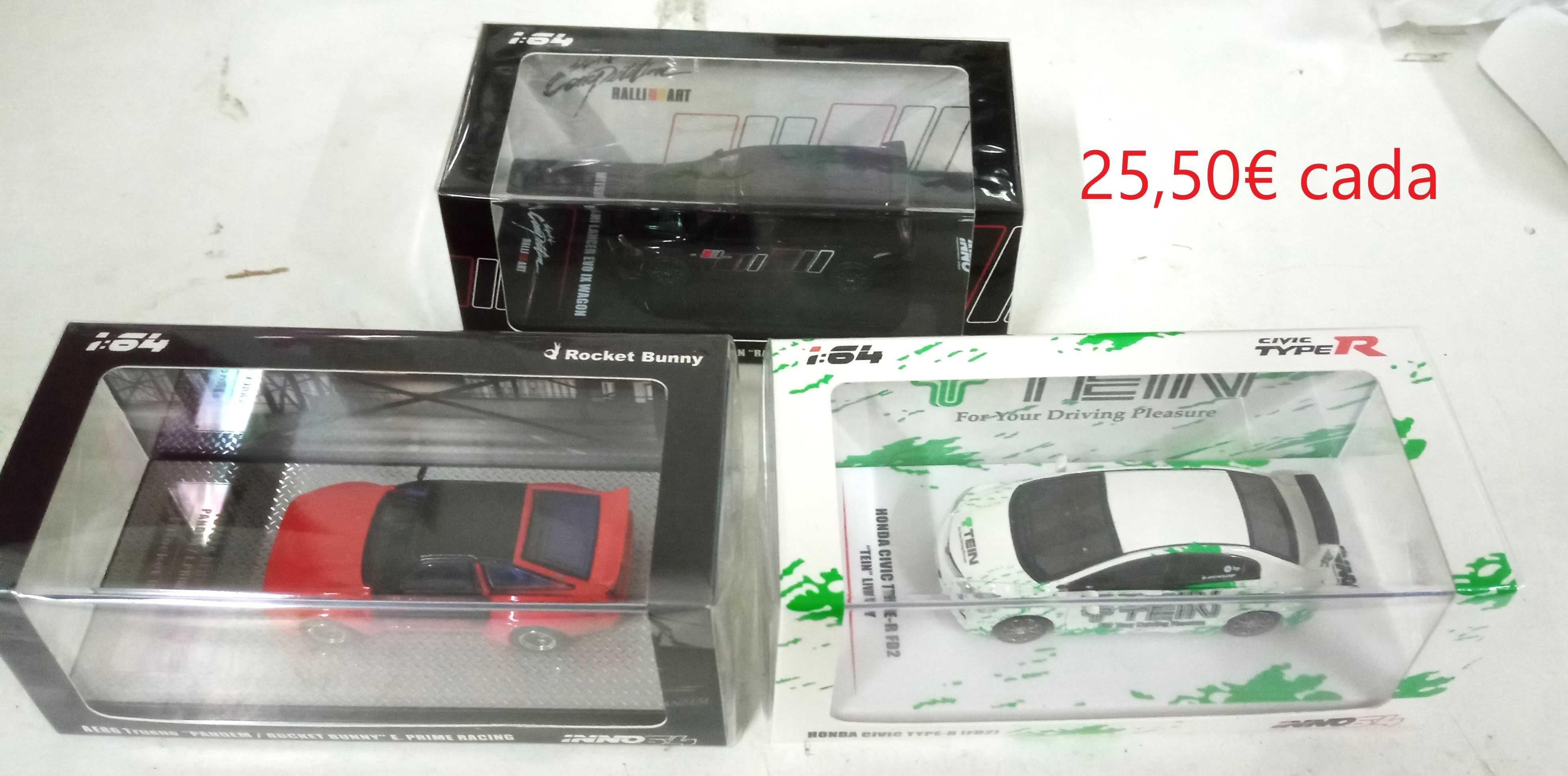 Inno 64 - Skyline, Lancer Evolution, Civic outros, Preços 23€ a 25,50€