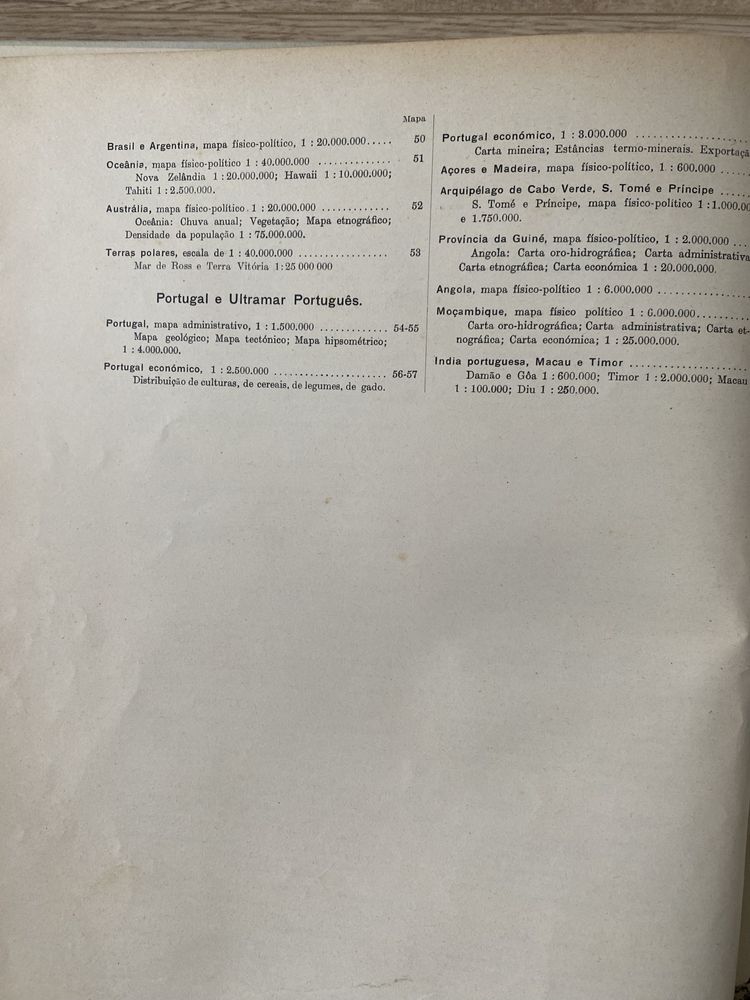 Novo Atlas Escolar Português (5a edição - 1954)