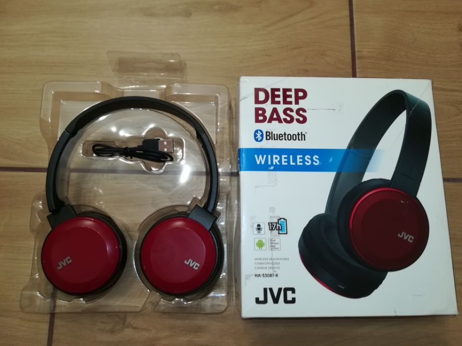Słuchawki bezprzewodowe JVC HA-S30BT- czerwone