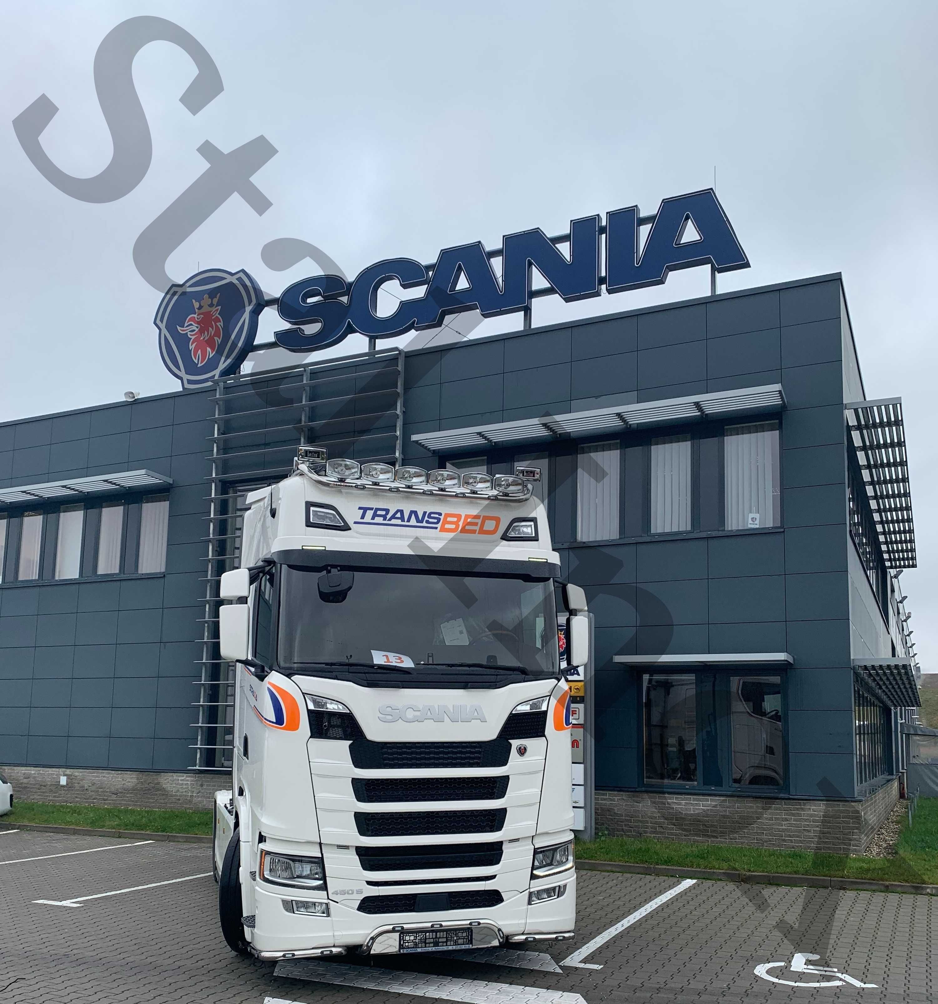 Orurowanie górne Scania S / R nowa stal nierdzewna poler, oświetlenie