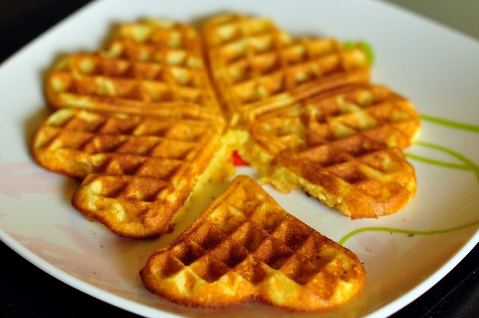 Panela panqueques  de Coração -  waffles